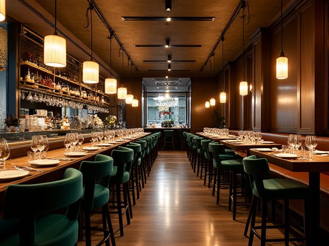 Eksklusiv restaurant på Aker Brygge med unik belysning