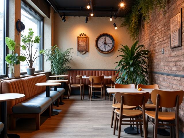 Koselig kafé på Grünerløkka med vintage og moderne elementer
